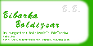 biborka boldizsar business card